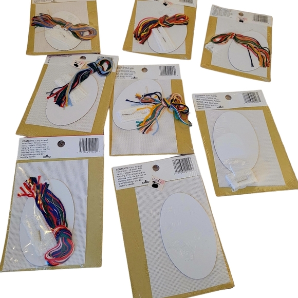 Vintage Lace Ornament Set Of 8 Old New Stock 1989 Designs for the Needle Inc. - Picture 2 of 10